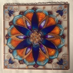 mandala modrozlatá 20x20